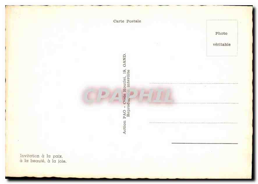 CPM Invitation a la paix a la beaute a la joie  — Rückseite