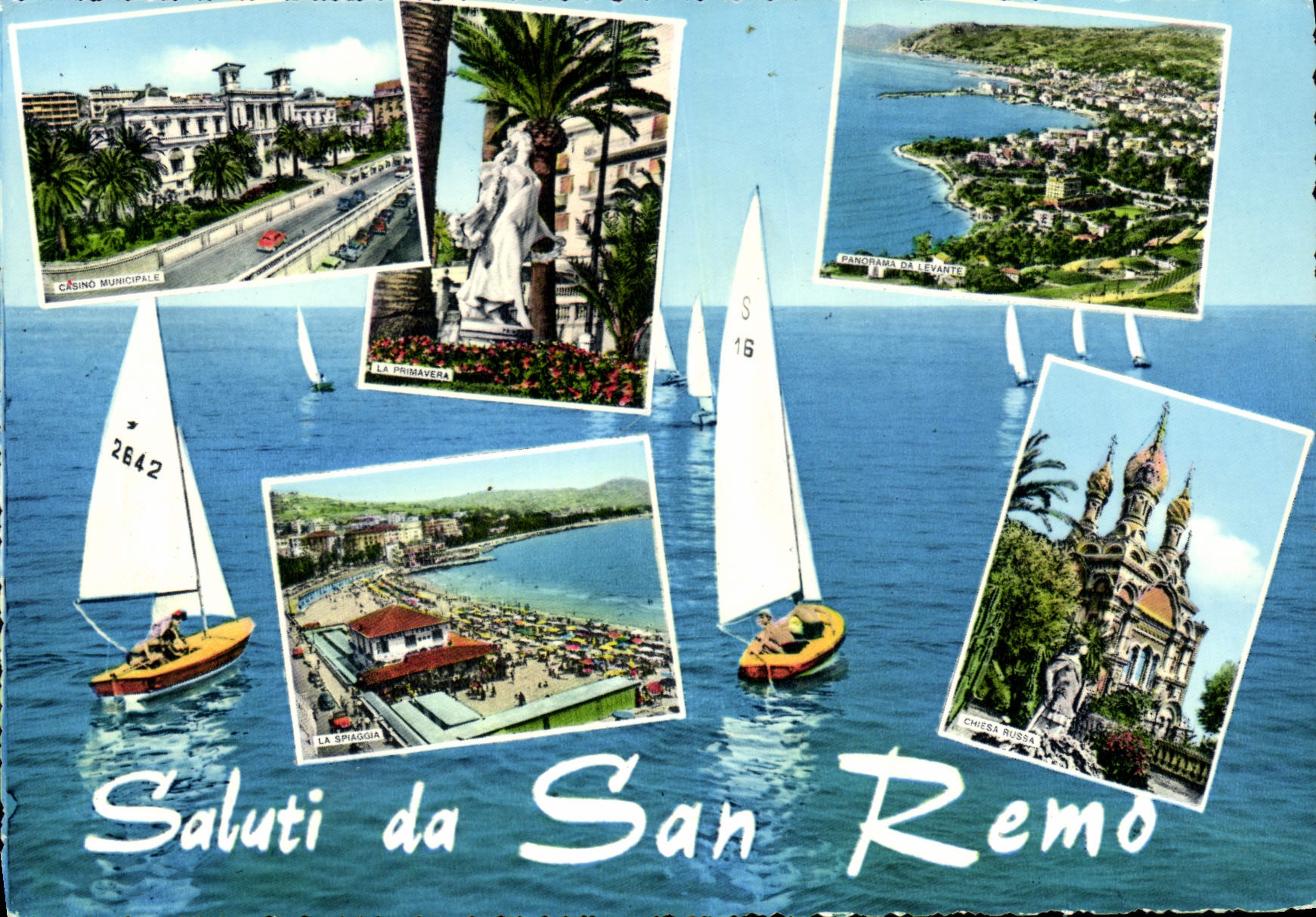 CPA Riviera dei Flori Salutations de S Remo 