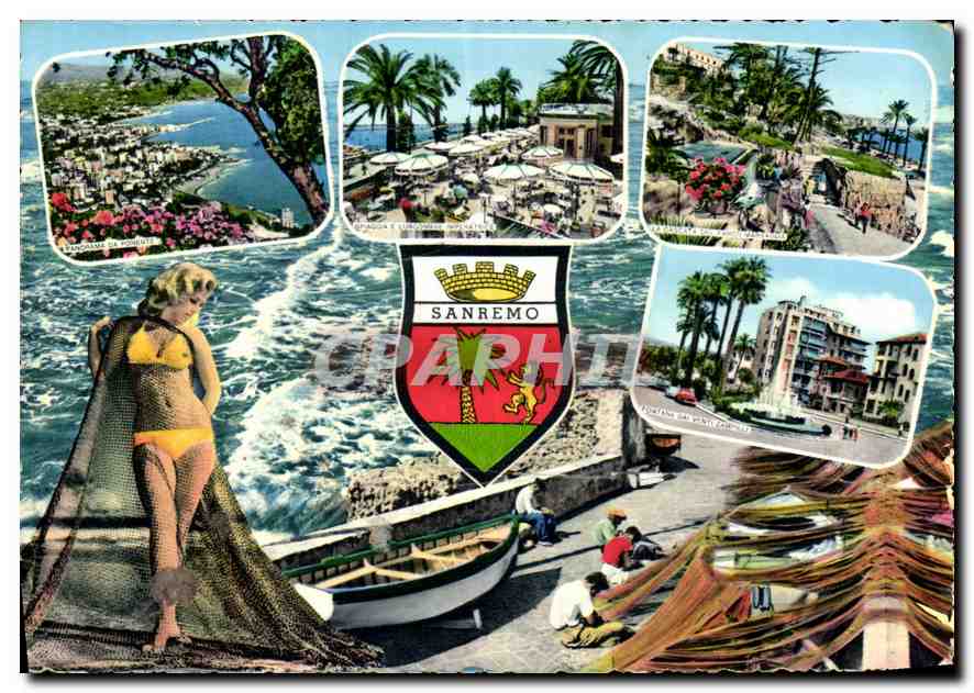 CPA Riviera dei Flori Salutations de S Remo 