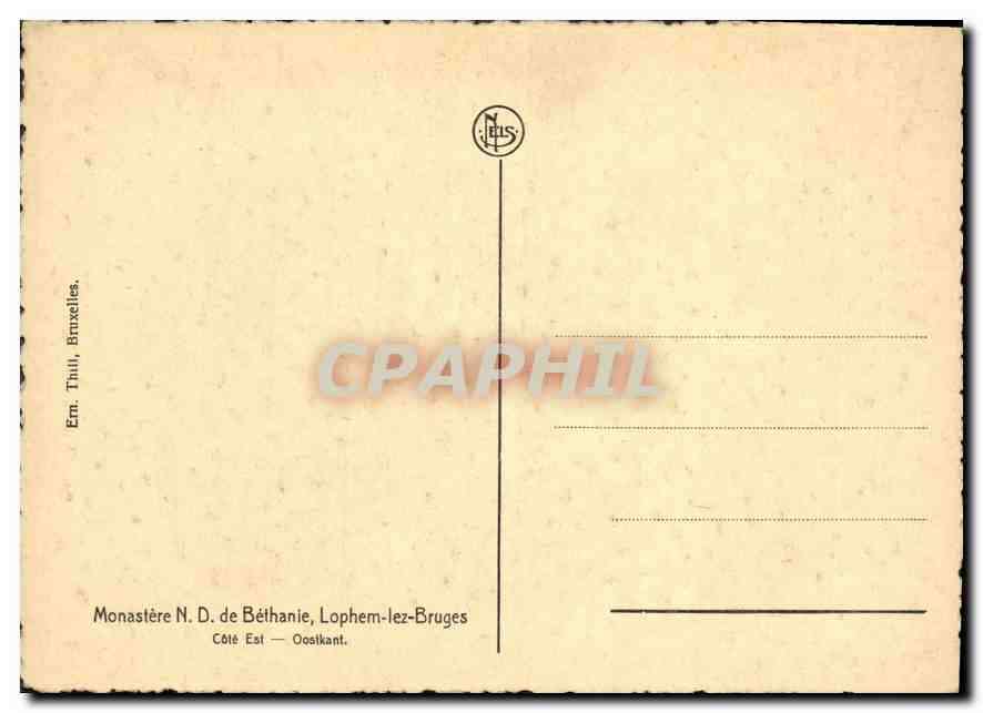 CPM Monastere N D de Bethanie Lophem lez Bruges Cote est  — Verso