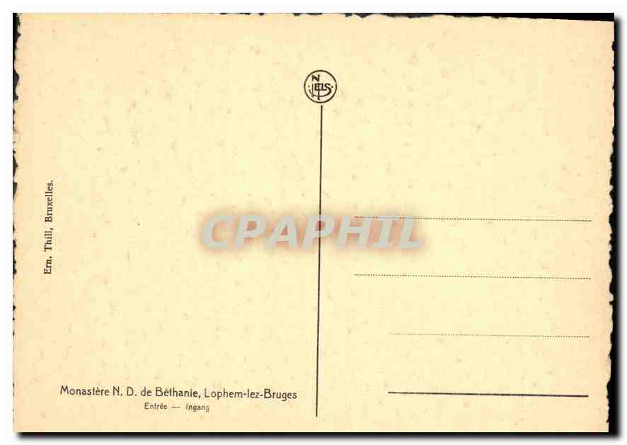 CPM Monastere N D de Bethanie Lophem lez Bruges Entree  — Rückseite