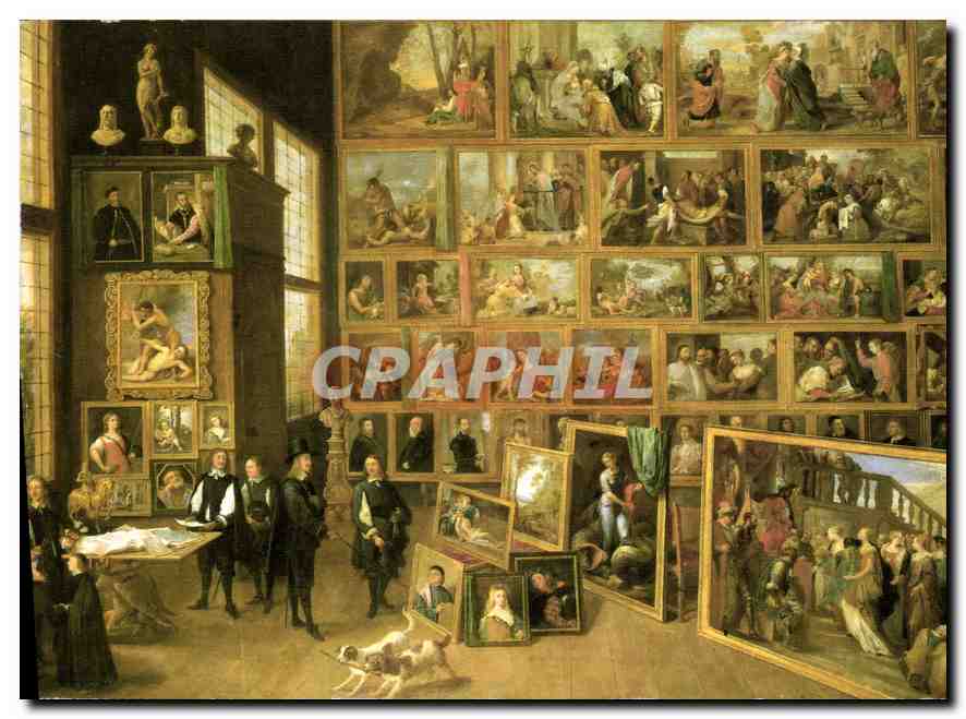CPM David Teniers 1610 1690 L'archeveque Leopold Guillaume contemplant les peintures de sa galerie d