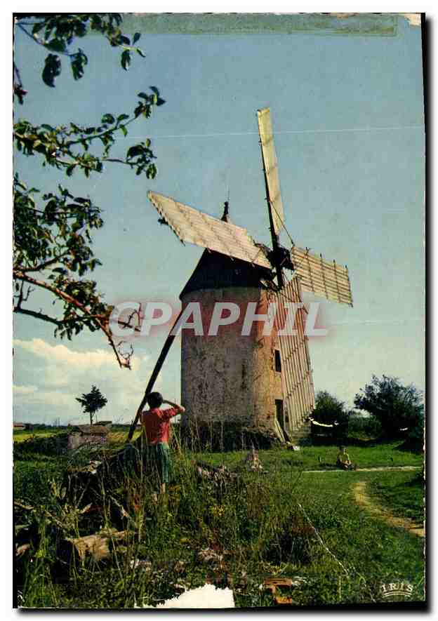 CPM Bocage Vendeen Moulin de Ste Catherine un des Quatre moulins en etat de marche subsistant dans l
