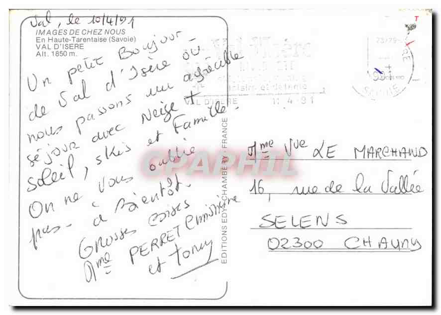 CPM Images de Chez Nous En Haute Tarentaise Savoie val d'Isere  — Rückseite