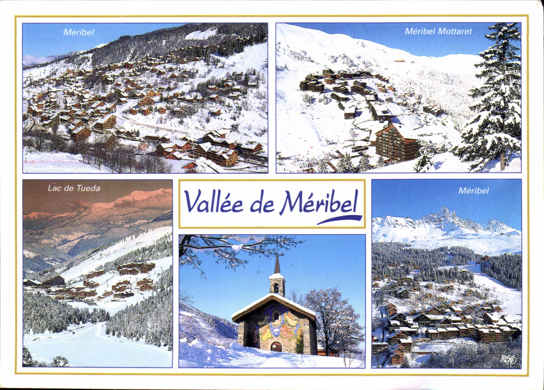 Vallée de Méribel — Vue panoramique hivernale — Éditeur RGO