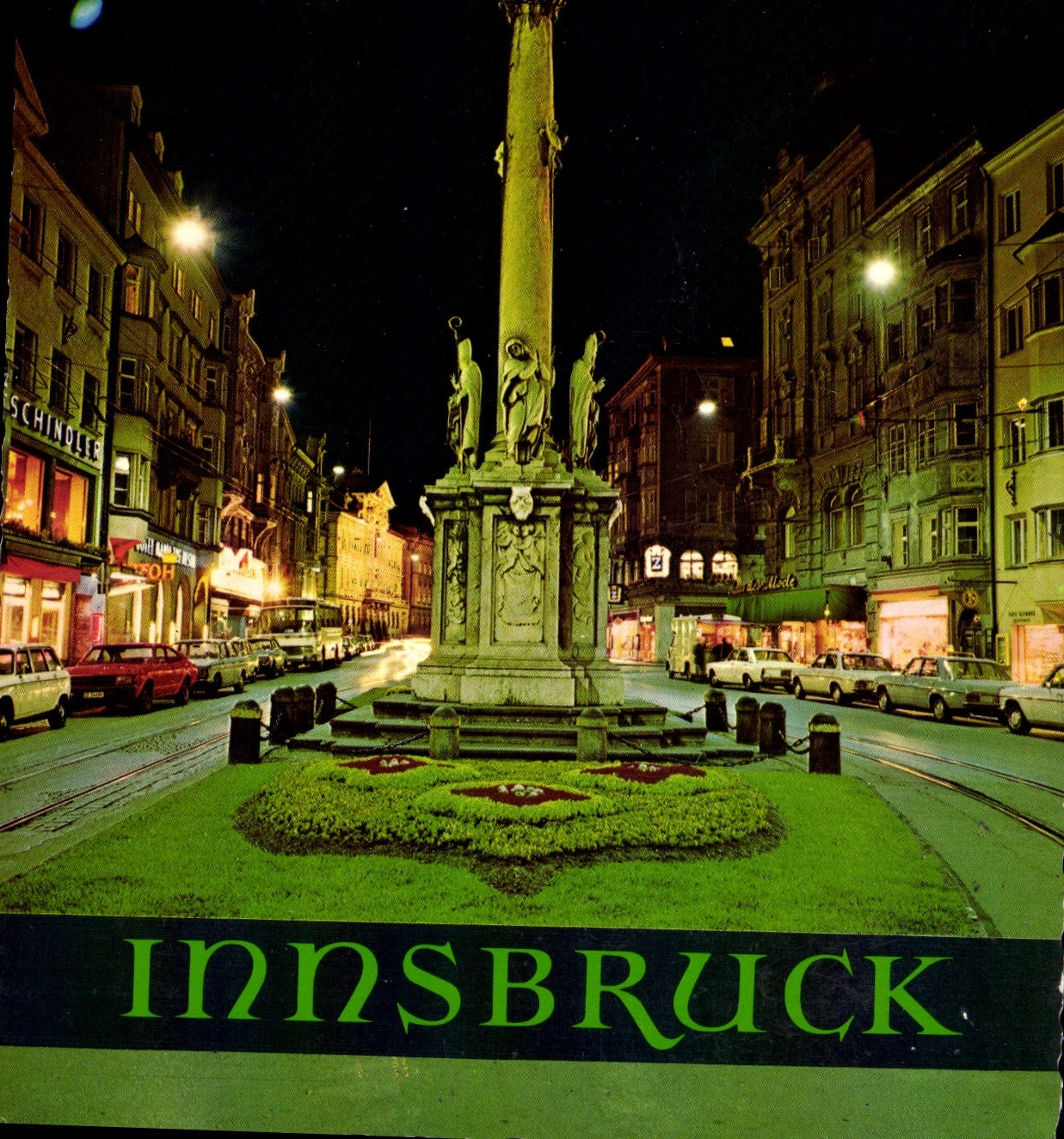 CPM Alpenstadt Innsbruck Tirol Maria Theresien Strabe mit Annasaule 