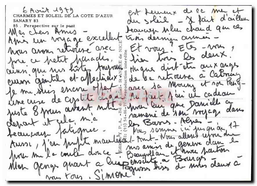 Sanary-sur-Mer — Perspective sur le port — Édition Y.P.A. n°85 — Reverso