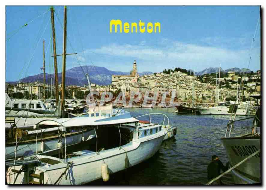 CPM Au Soleil de la Cote d'Azur Menton vue sur le Port 