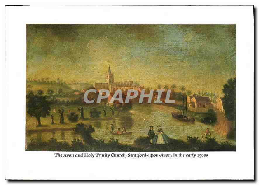 CPM The Avon and Holy Trinity Church Stratford upon Avon in the early 1700s 