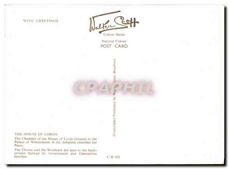 CPM London The House of Lords  — Verso