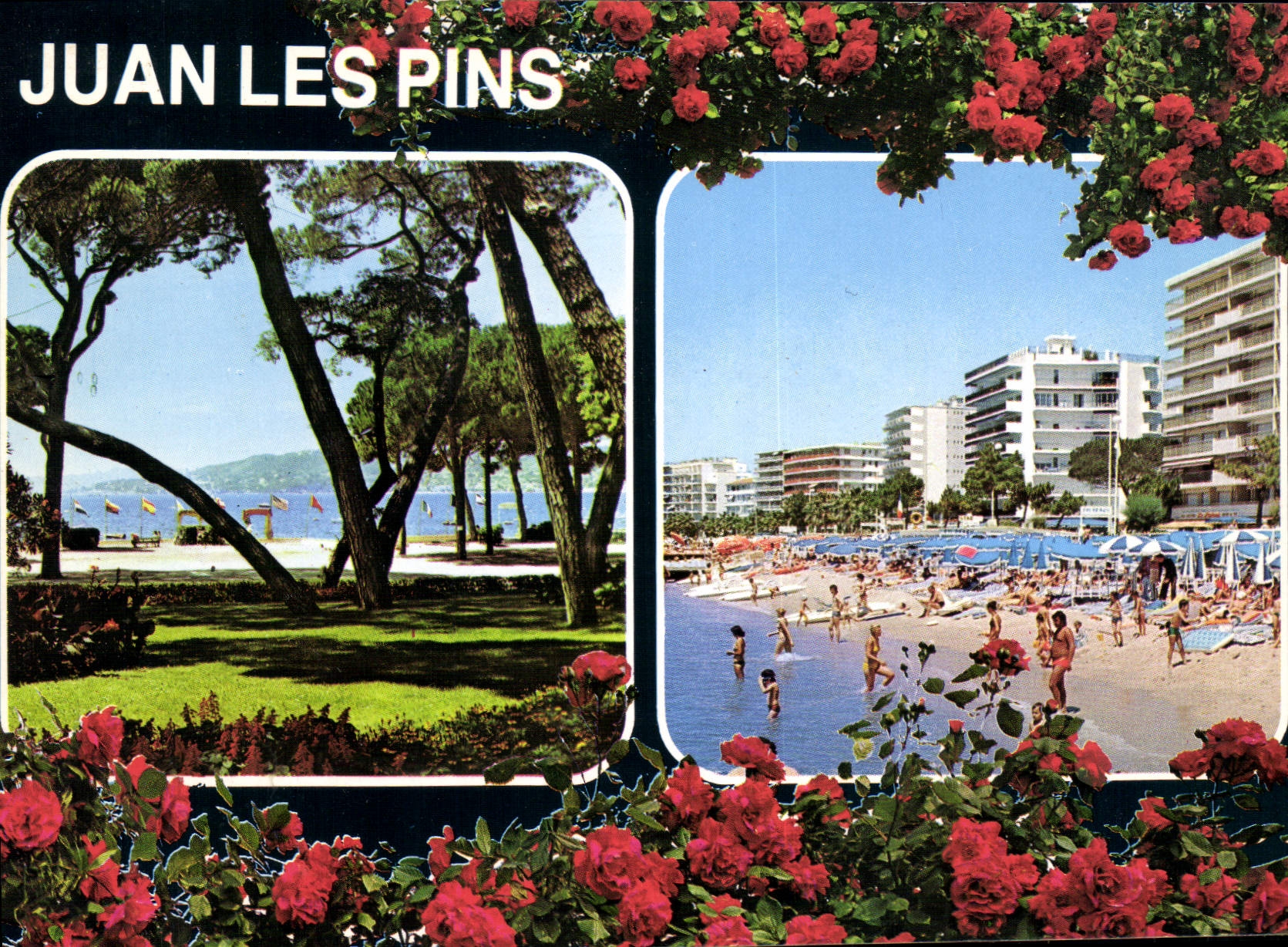 Juan les Pins — vue de la plage et du parc — Éditions S.E.P.T. - NICE
