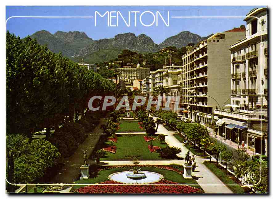 CPM La Cote d'Azur Menton la perle de Frances le jatdin Boives 