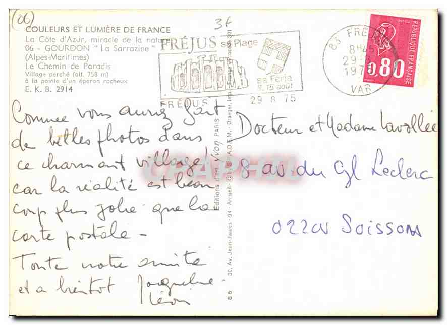 Gourdon — Der Weg zum Paradies — Éditions Jean-Jaures — Rückseite