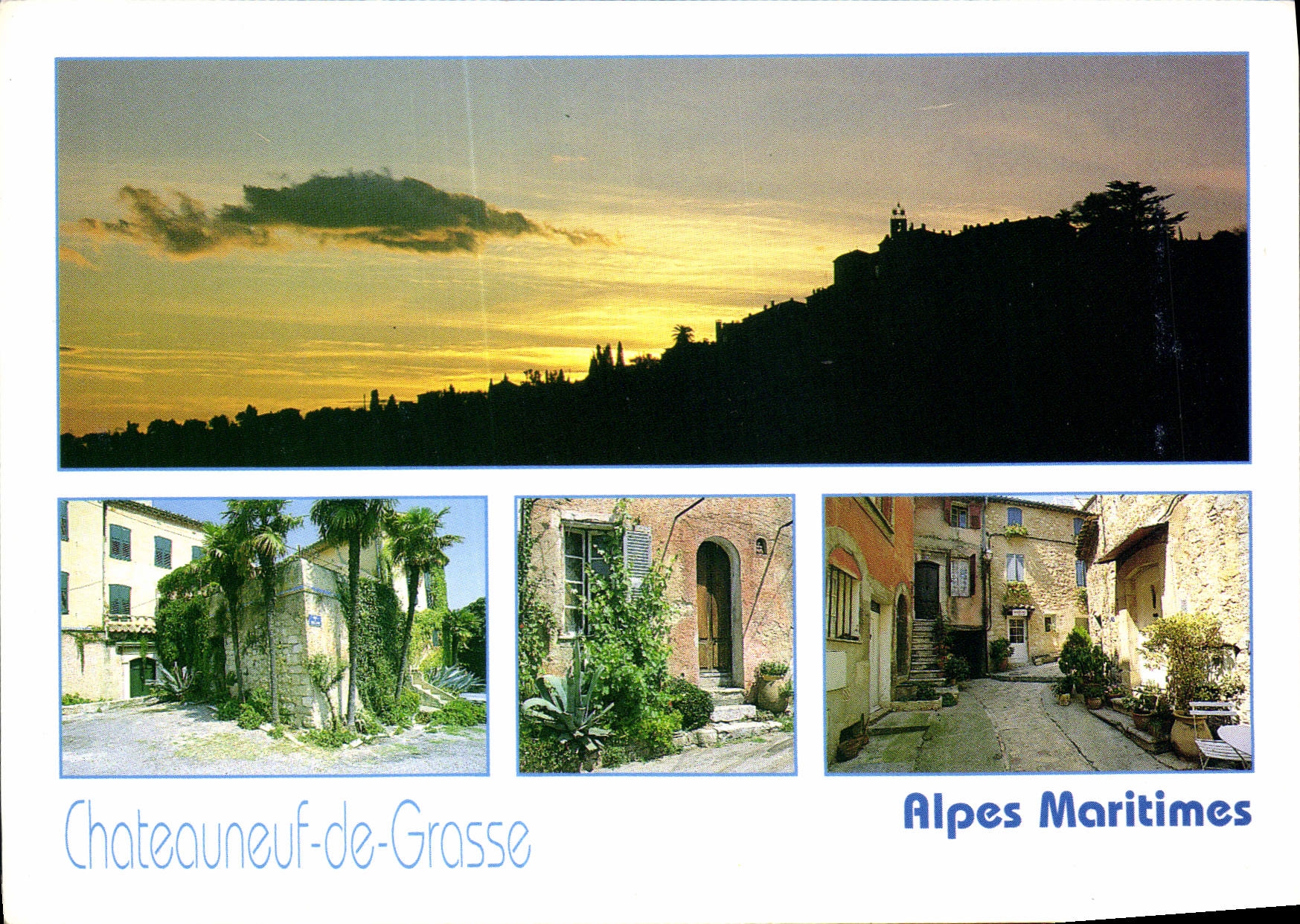 CPM Les sites de la Cote d'Azur Chateauneuf de Grasse Alpes Maritimes Pittoresque village du pays gr