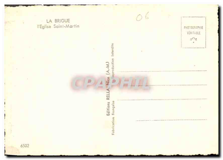 Autel Ste-Marthe — Triptique du XVᵉ s. — Editions Rella, Nice — Achterkant