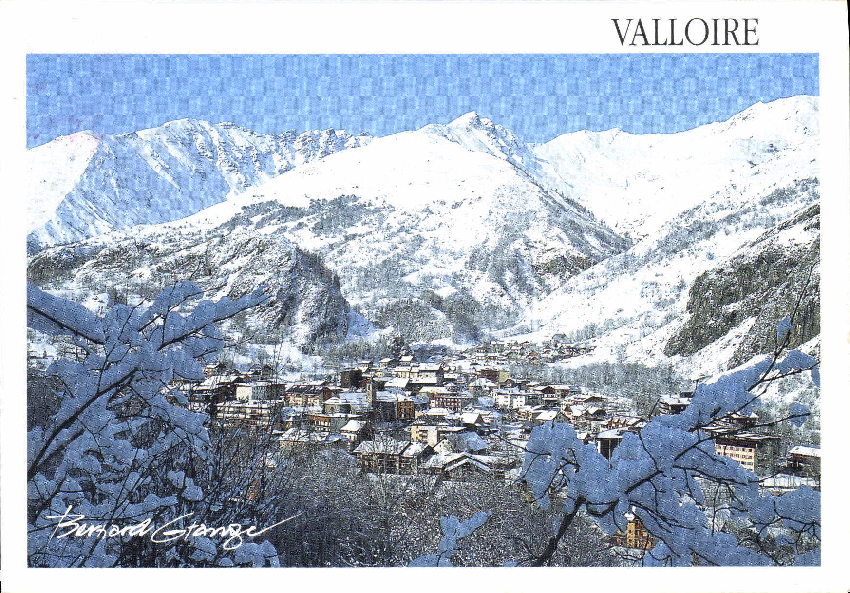 Valloire — vue enneigée — Bernard Grange, Édition Expo-Photo N° 123