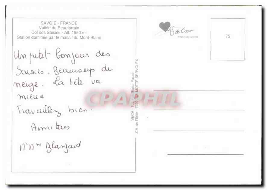 Col des Saisies — Station alpine — AS de Cour — Reverso