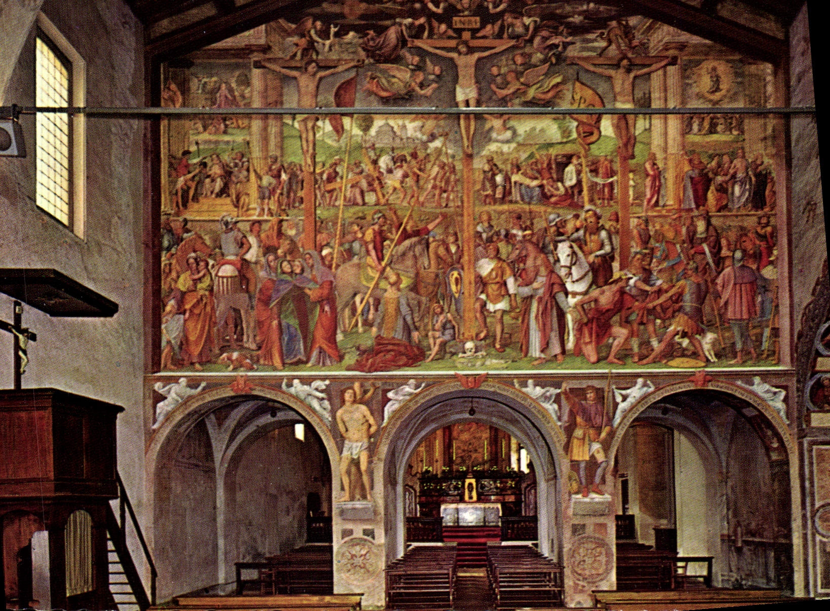CPM Chiesa degli Angeli Lugano Crocifissione Luini 