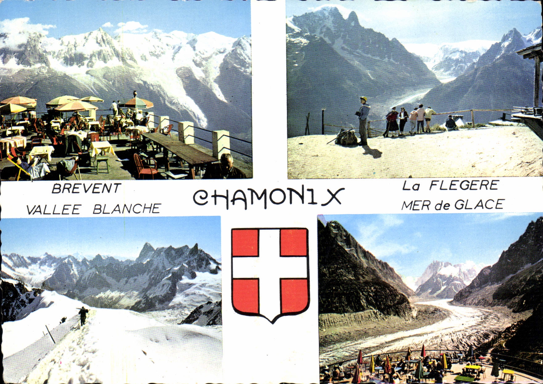 Chamonix — Vue de la Mer de Glace, la Vallée Blanche et le Brevent — Éditeur : Les Éditions de l'Économie, Bron (Rhône)