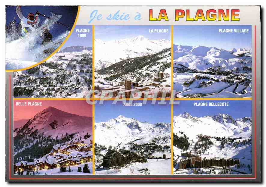 CPM La Plagne Savoie France Je skie a la Plagne 