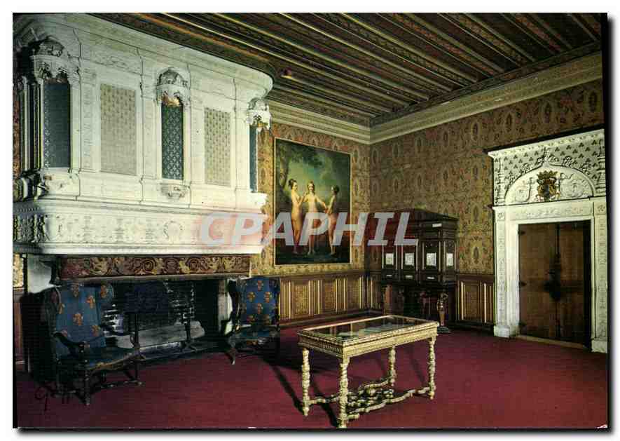 CPM Les Chateaux de la Loire Chenonceau Indre et Loire Chambre de Francois I Tableau des Trois Grace