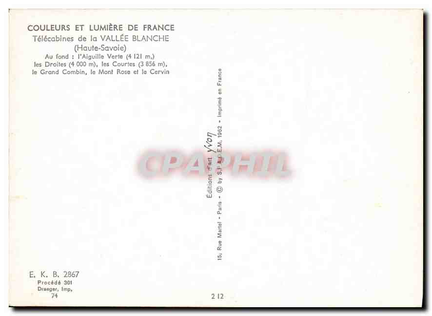 Télécabines de la Vallée Blanche — Haute-Savoie — Éditions Yvon — Reverso