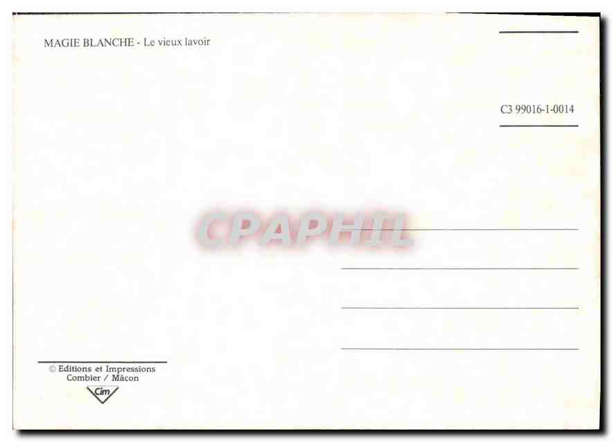 CPM Magie Blanche le vieux lavoir  — Rückseite