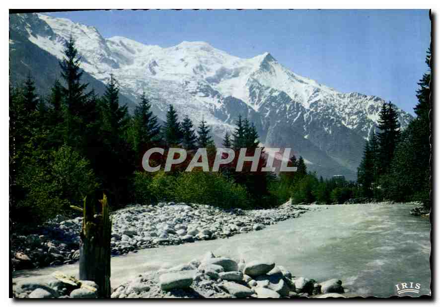 CPM Chamonix Mont Blanc L'Arve le Mont Blanc et le Glacier des Bossons 
