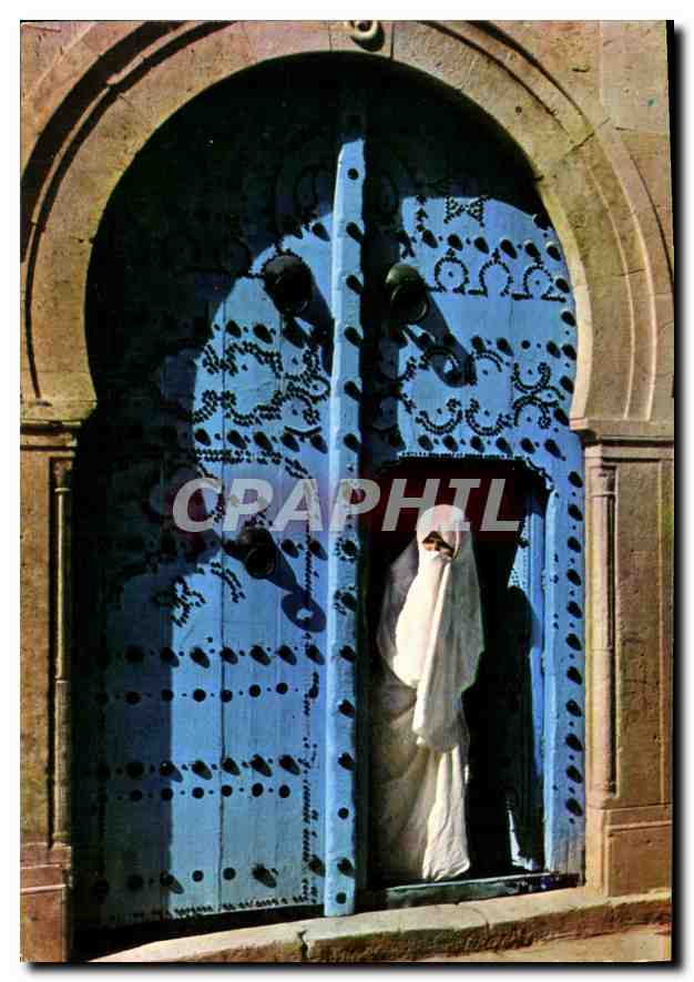 CPM Sidi Bou Said Femme voilee 