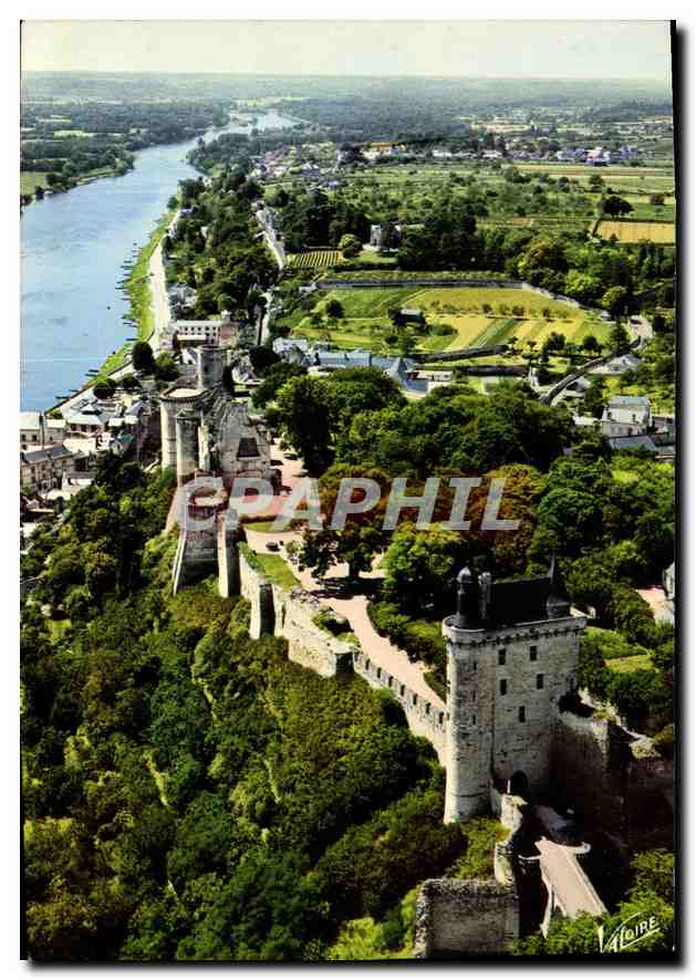 CPM Chinon Indre et Loire Le Chateau Au premier plan 