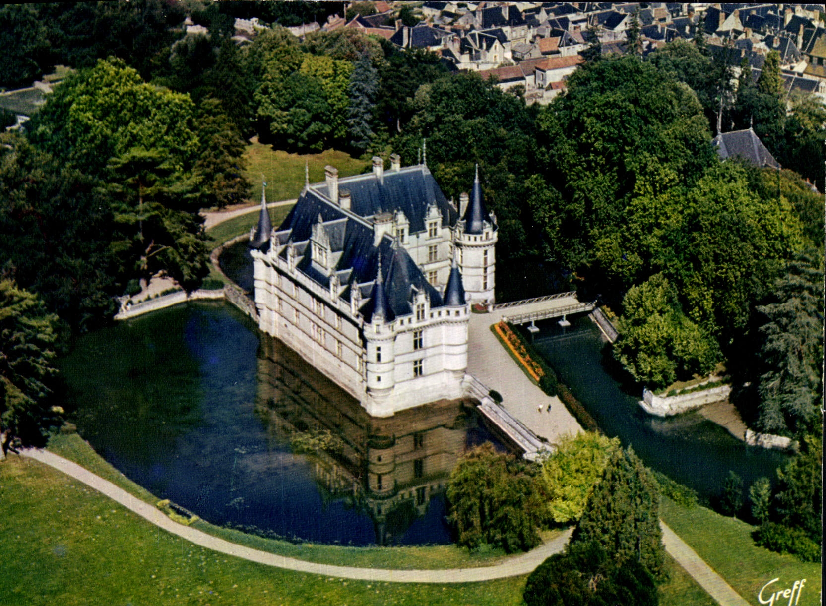 CPM Azay le Rideau Indre et Loire Vue aerienne du chateau 