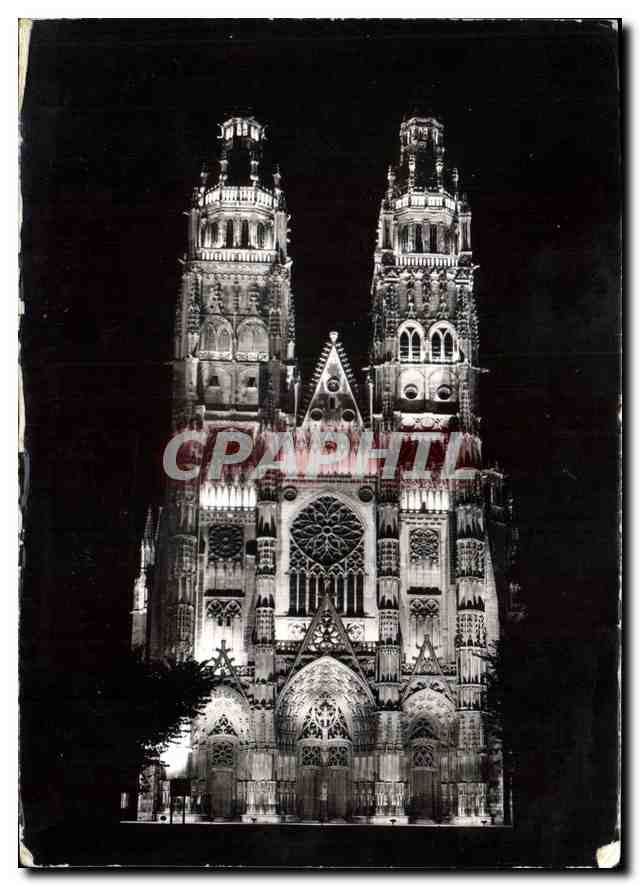 CPM Tours I et L Cathedrale Saint Gatien Facade Occidentale 