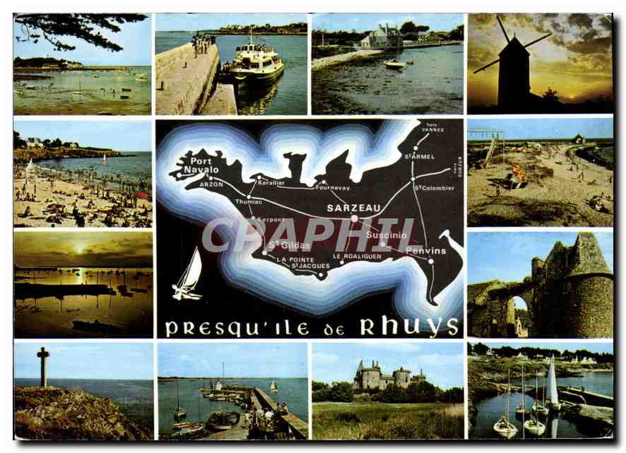 Presqu'île de Rhuys — Carte postale CPAHIL — éditeur CRAPHIL, n° 7000