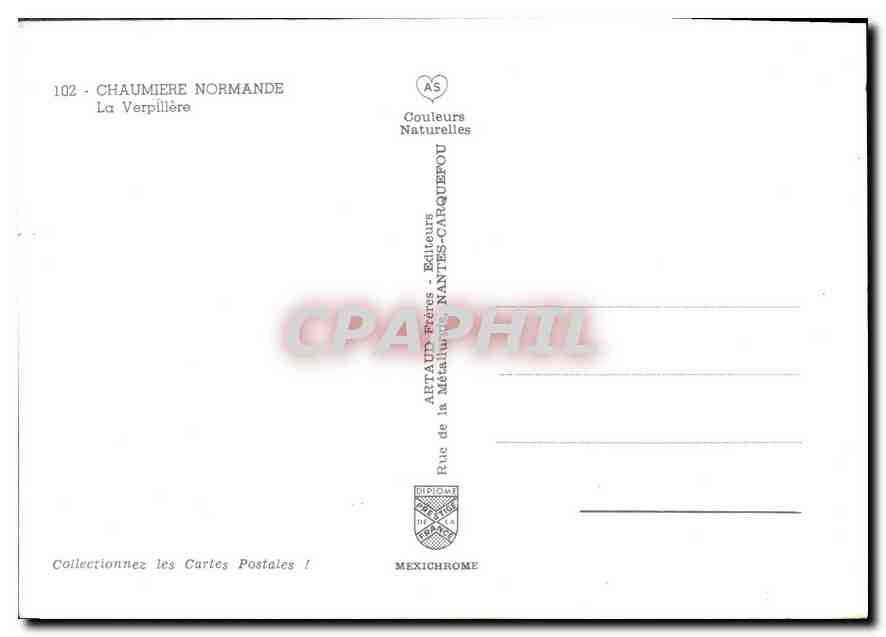 CPM Chaumiere Normande La Verpillere  — Rückseite