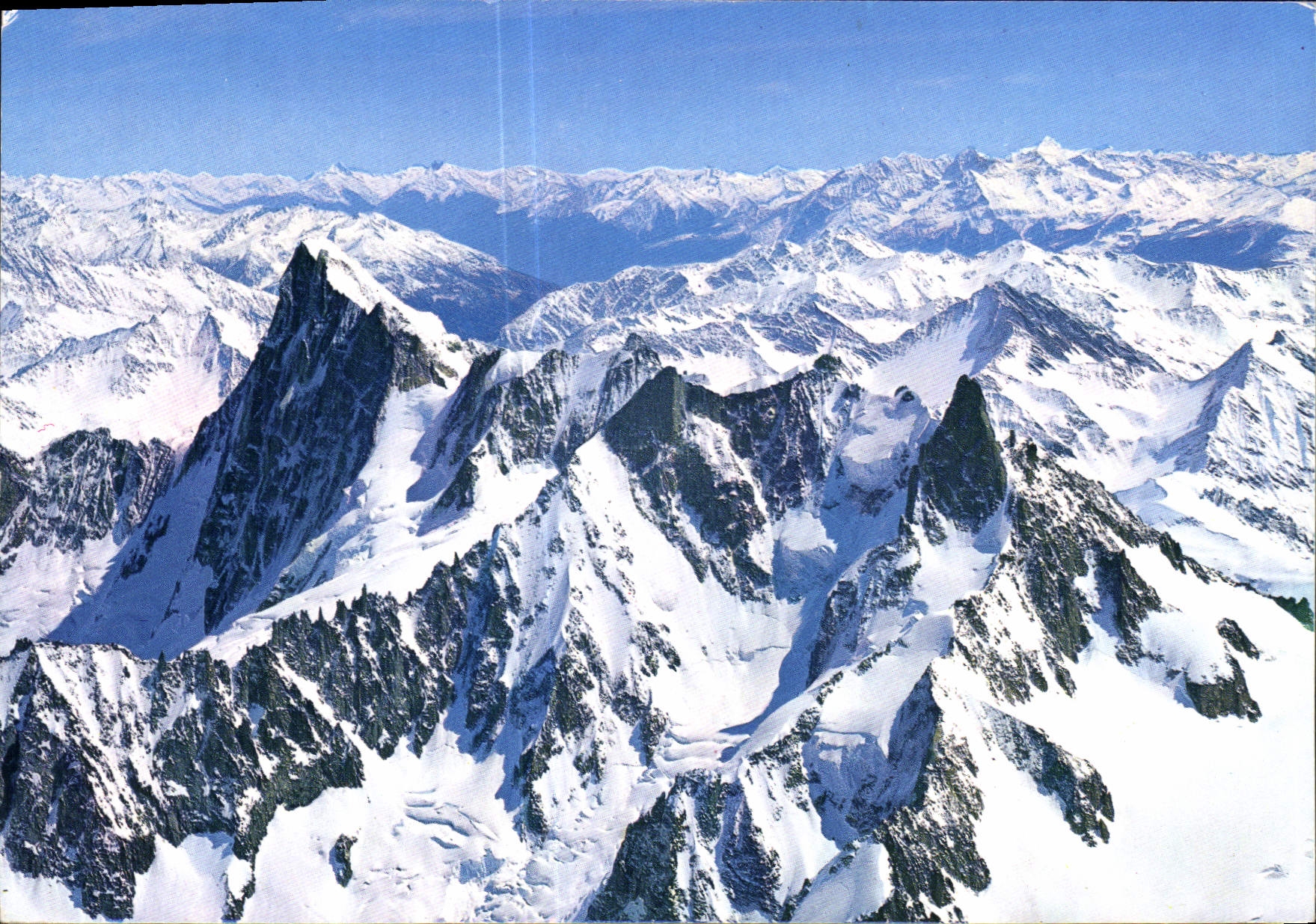 Grands Jorasses — vue aérienne — éditeur Spedisci Qualità, n° 1094