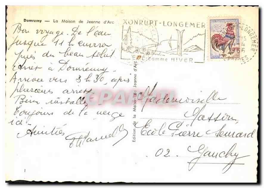 Dommery — La Maison de Jeanne d'Arc — Édition de la Maison de Jeanne d'Arc — Rückseite