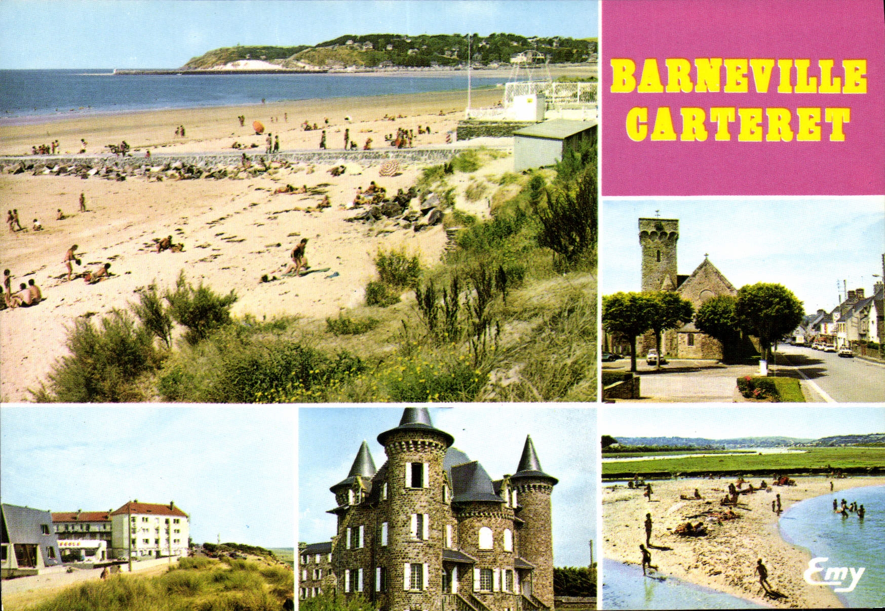 Barneville-Carteret — plage, église, château, front de mer — Éditions Normandes Le Goubey
