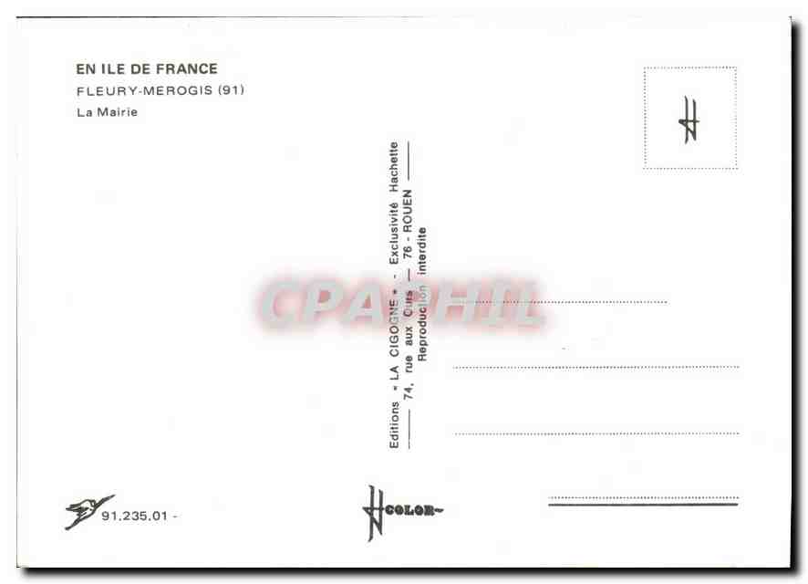 CPM En Ile de France Fleury Merogis La Mairie  — Back
