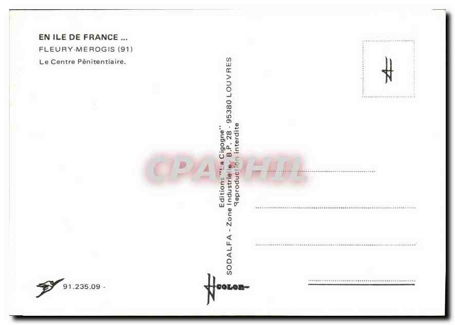 CPM En Ile de France Fleury Merogis Le Centre Penitentiaire  — Back