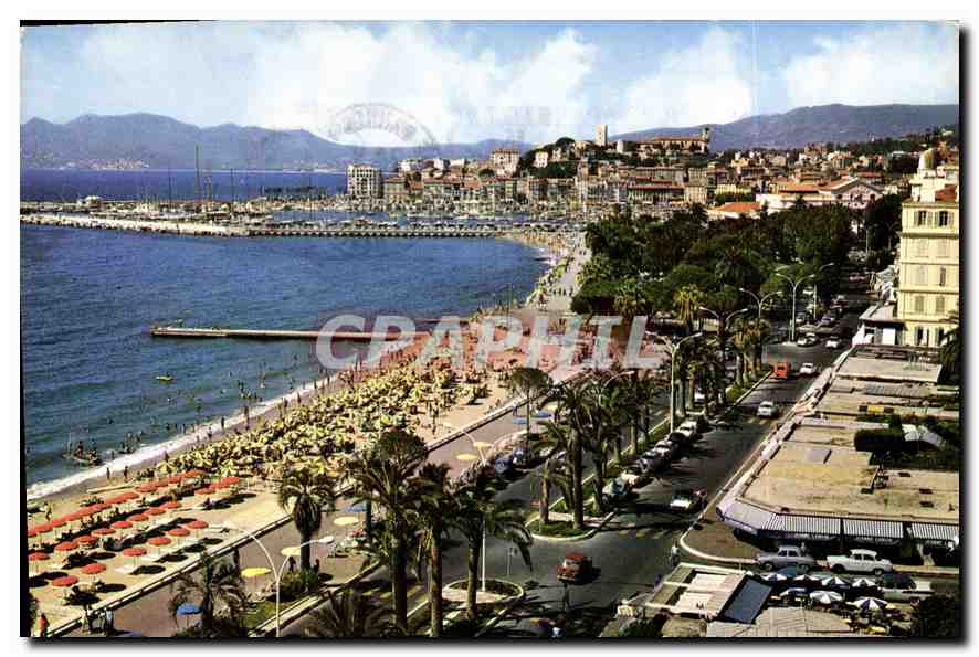 CPM Cannes AM La Croisette et le Suquet 