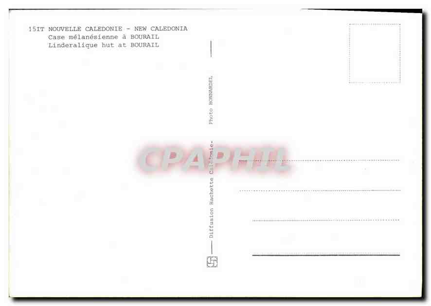 CPM Nouvelle Caledonie Case melanesienne a Bourail  — Rückseite