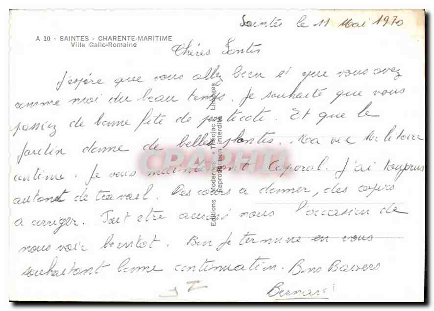 CPM Saintes Charente Maritime Ville Gallo Romaine  — Back