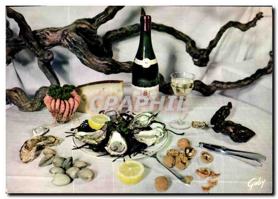 CPM Gastronomique Francaise Fruits de mer Degustation 