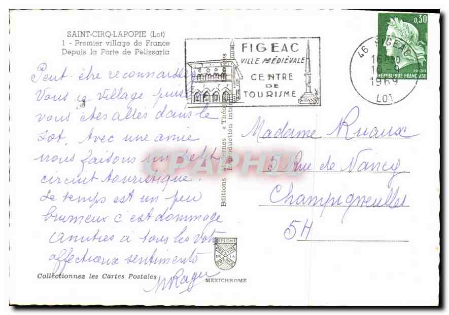 Saint-Cirq-Lapopie — Premier village de France — IRIS — Verso