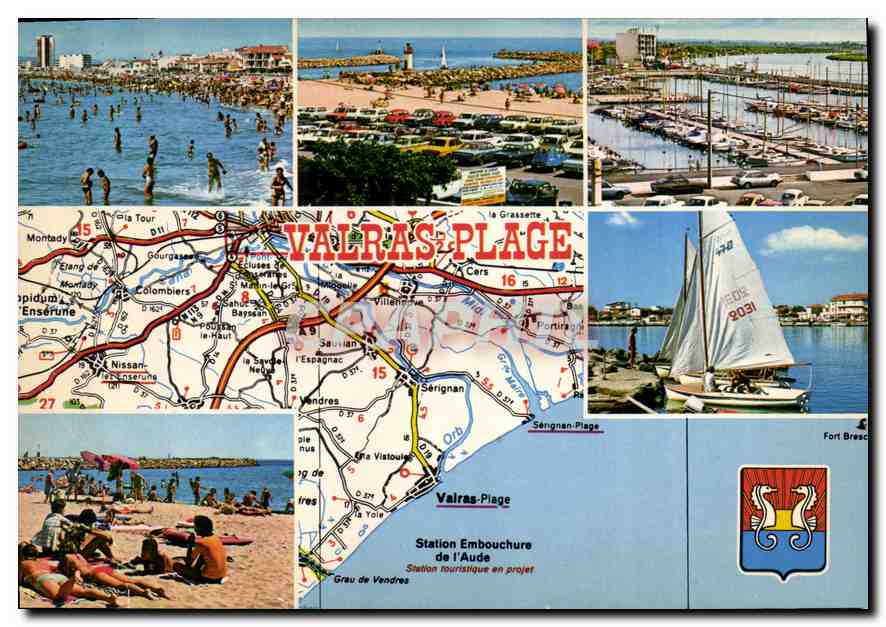 CPM En Parcourant La Cote Mediterraneenne Valras Plage Herault 