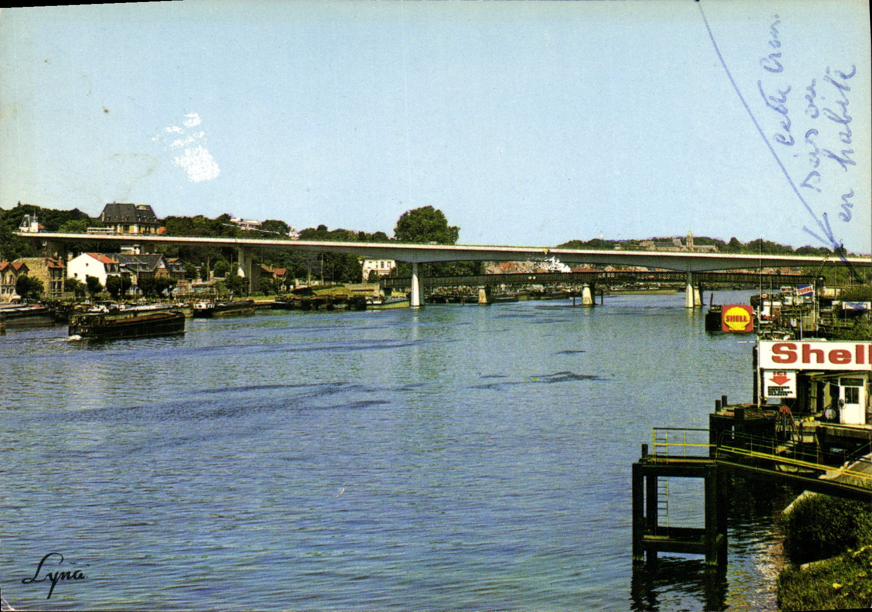 CPM Conflans Ste Honorine Yvelines La seine et le nouveau pont 
