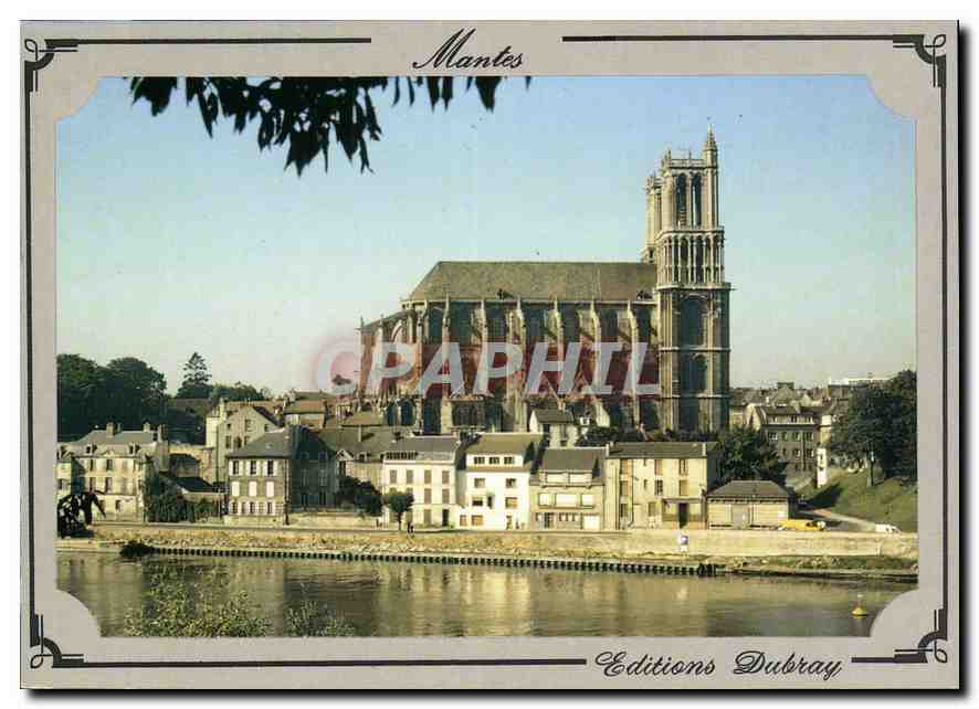 Mantes-la-Jolie — vue de la collégiale Notre-Dame — Éditions Dubray - Anverso