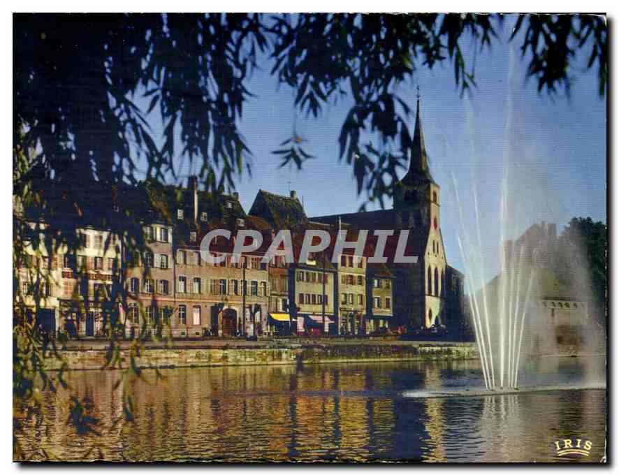 CPM Strasbourg L'Ill le Quai des Pecheurs et l'Eglise Saint Guillaume 