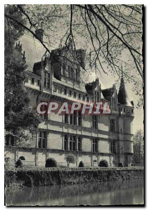 CPM Azay le Rideau et son miroir l'Indre 