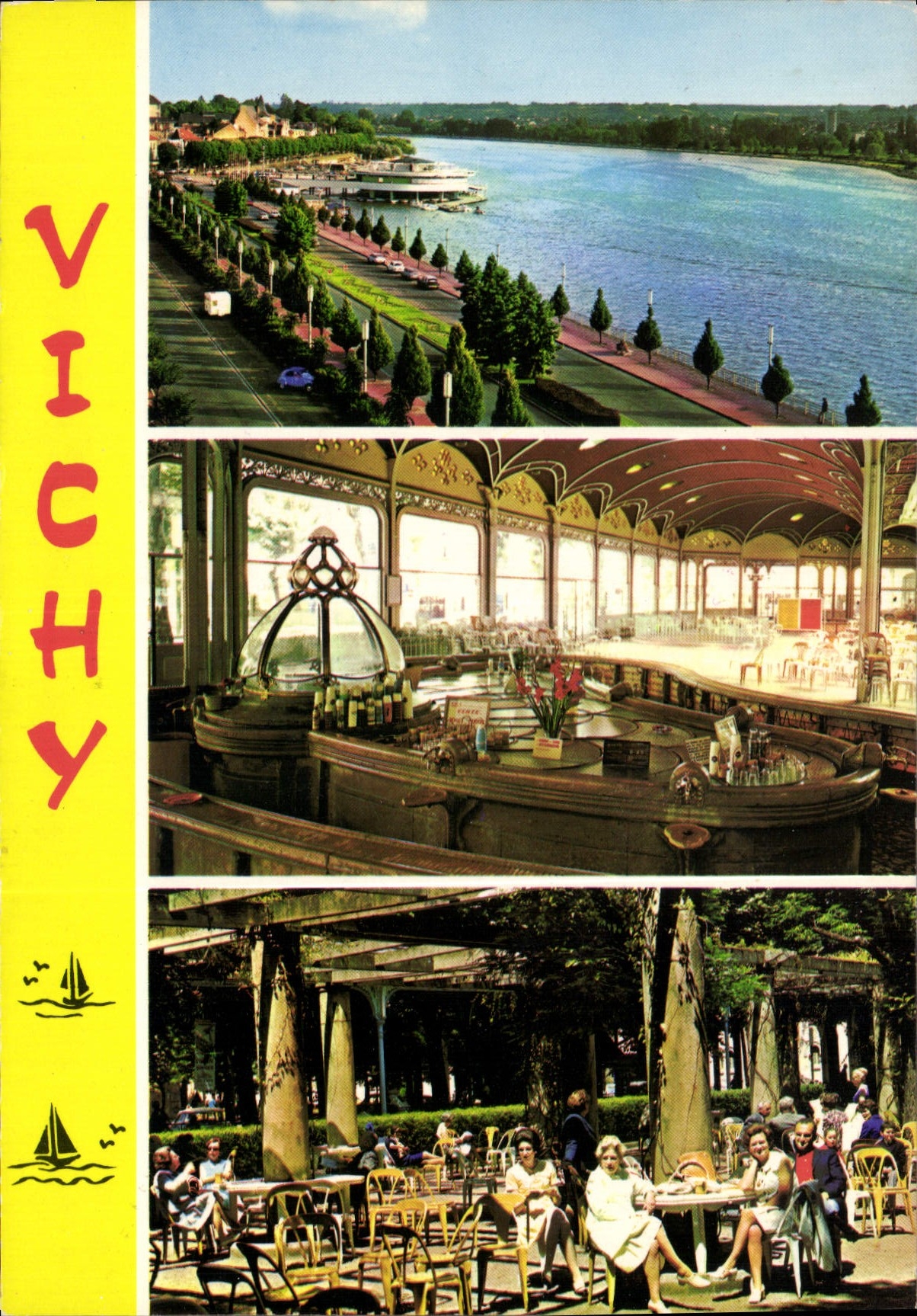 CPM Vichy Plan d'eau et la Rotonde Source Chamel 